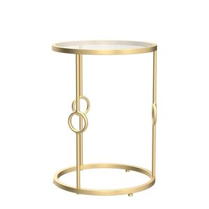 Meilleure qualité Table d'appoint de luxe en métal avec marbre et verre pour la décoration de la maison au tarif de gros - Product Image 1