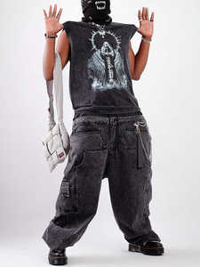 เสื้อยืดแขนสั้นผู้ชายทรงโอเวอร์ไซส์ Y2K 2025 ผ้าฝ้ายแท้ 100% ลุคย้อนยุค ซักแล้ว ทรงหนา ทันสมัย ไซส์พลัส ใส่ได้ทั้งแบบลำลองและเป็นทางการ - Product Image 4