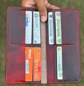 Anwar Enterprises Handmade <b>Men's</b> Vag-Tan Leather Biofold Cowhide Wallet Premium Quality Fashion <b>Gift</b> Money Purse Hand Dyed - Product Image 1