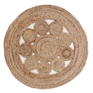Best Selling Modern Indian Handmade <b>Jute</b> <b>Round</b> <b>Rug</b> Eco-friendly Non-Slip Reversible Customizable Size & Color - Product Image 4