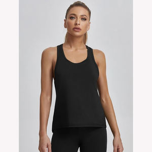 2025 Custom XS Ladies Sportswear Breathable Knitted Gym Fitness Workout Tank <b>Singlet</b> Wholesale Supply - Product Image 5