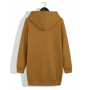 Sudadera con Capucha Larga y Holgada Personalizada para Mujer, con Impresión OEM, Corte Extendido, Felpa, Tejido Transpirable de Mezcla de Algodón - Product Image 2