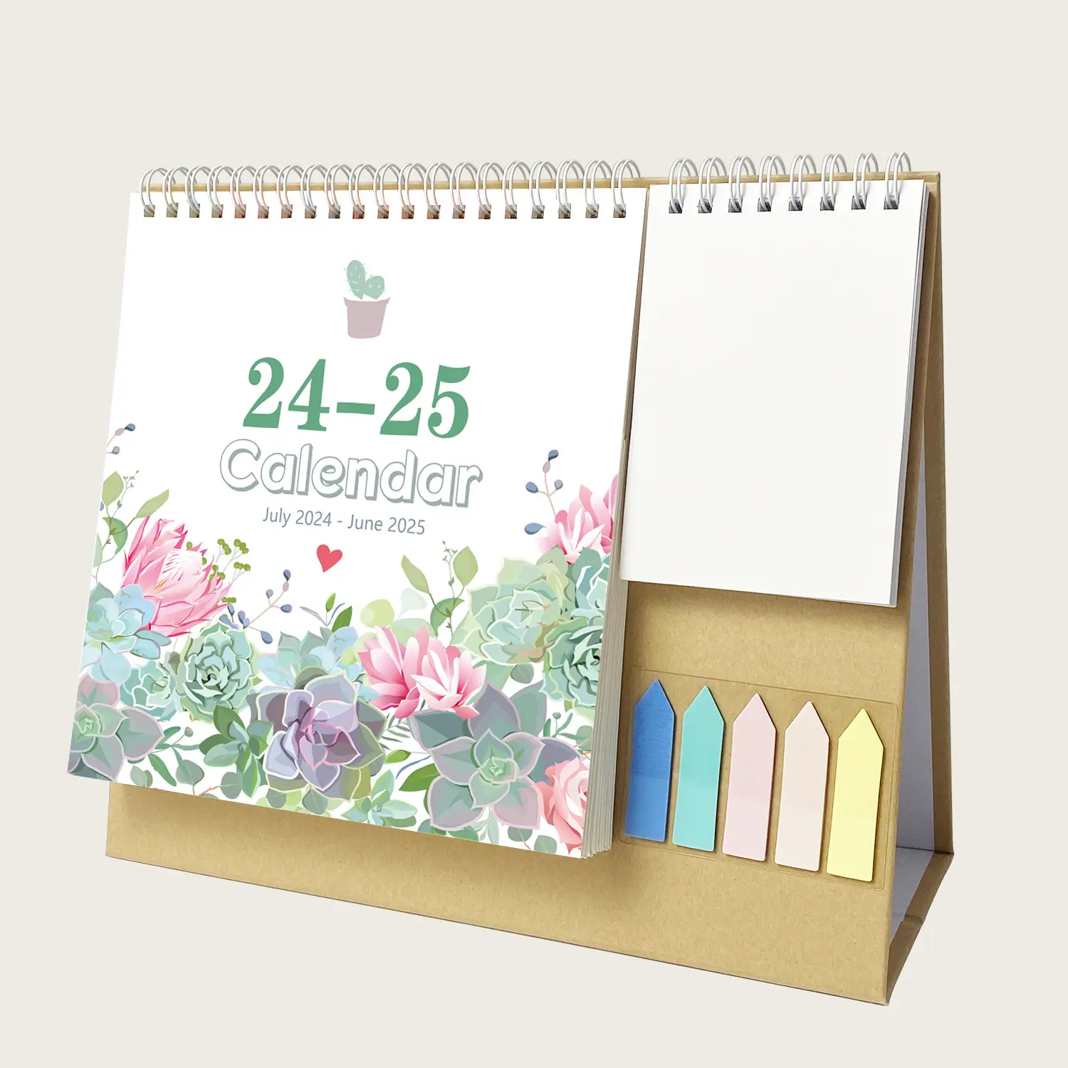Customized Year Weeks Memo Pads Colorful Sticker Funny Pocket Desk Calendar