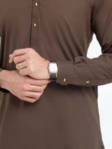 Salwar Kameez classique de qualité supérieure pour hommes pakistanais, vêtement traditionnel musulman, coupe régulière, pour mariage, Eid, bureau, tenue décontractée - Product Image 5