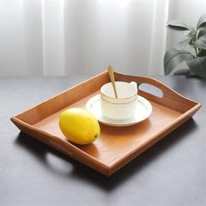 Nouveaux plateaux ovales en bois de conception avec poignées plateau de service en bois dur de qualité supérieure - Product Image 6