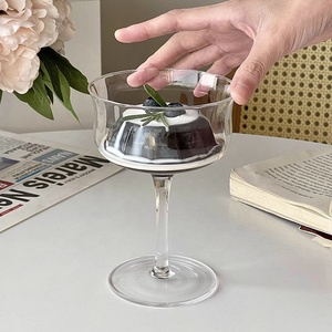Clair court pied Smoothie verre pouding crème glacée Milkshake bagatelle tasse coupé verre <span class=keywords><strong>Transparent</strong></span> gobelet - Product Image 5