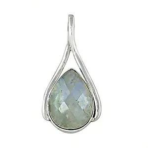 Pendentif en forme de larme en pierre de lune en argent 925 plaqué or rose fait à la main pour les cadeaux de bijoux pour femmes - Product Image 1