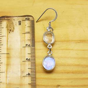 Pendiente colgante de piedra lunar de Plata de Ley 925, pendiente de plata Vintage hecho a mano, regalo de aniversario, regalo para ella - Product Image 3