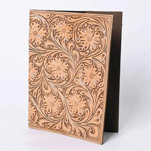 Carpeta de cuero genuino A4 personalizada para documentos, carpeta de cuero con herramientas a mano, organizador de Papel de encuadernación, cremallera con borlas - Product Image 4