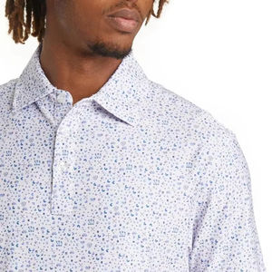 Camiseta de golf de manga corta con estampado completo elástico de diseño elástico de alta calidad con logotipo personalizado transpirable para hombre - Product Image 3