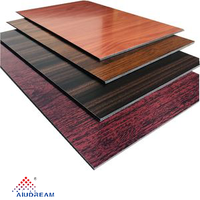 Panneau de porte de garage en aluminium composite sans cadre Alucobond Marble 3D