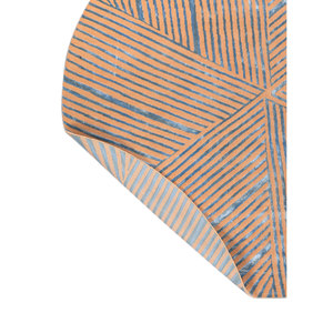 Tapis géométriques Azalea noués à la main en laine et soie de bambou, rouge et orange, AIWB-3086, pour salon, chambre à coucher, motif rectangulaire - Product Image 5