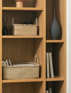 Cesta tejida de algas marinas de paja con asas de agujeros para almacenamiento en el hogar - Product Image 2