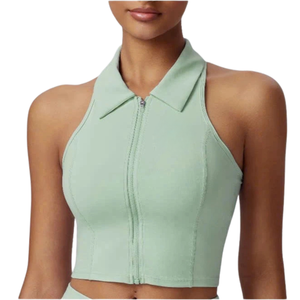 Ropa deportiva de manga corta transpirable de algodón de corte seco personalizada para mujer, camisa de Polo y golf, ropa sólida OEM ODM para deportes - Product Image 3