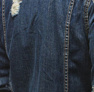 Veste en jean décontractée pour homme en coton, style uni et vieilli avec délavage à la pierre, personnalisable, haute qualité, coupe-vent, collection automne - Product Image 5