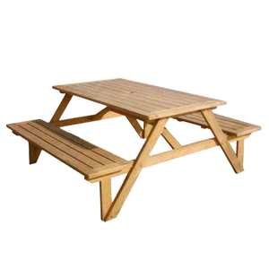 Juego de mesa con sillas en oferta, hecho de madera de teca de buena calidad con estilo moderno y resistente a la putrefacción. - Product Image 1