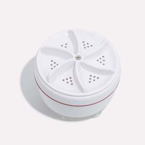 Portable Ultrasonic Travel <b>Washing</b> <b>Machine</b> Mini <b>Top</b>-<b>Loading</b> Semi-Automatic Foldable Stainless Steel Housing Battery Power Source - Product Image 2