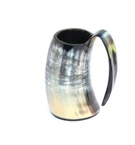 Mug à boire en corne d'inspiration viking pour cadeau et décoration, mug à boire en corne naturelle pour une présentation rustique à table à prix avantageux - Product Image 2