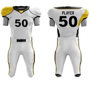 Uniforme de Fútbol Americano Corto Sublimado Personalizado de Alta Calidad al por Mayor, Anti-UV, 100% Poliéster, para Equipos de Adultos, Conjunto de Camiseta - Product Image 1