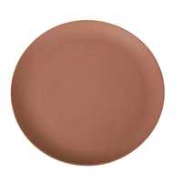 Assiette en terre cuite en résine marron Plats et assiettes Forme ronde Motif personnalisé Plateau de service alimentaire moderne sans danger pour le lave-vaisselle
