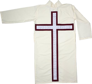 Túnica Masónica Premium Ecológica de San Tomás de Acon, Mezcla de Algodón/Poliéster, Tejido Superior Teñido, Cinta Moiré, Cruz de Caballeros - Product Image 4
