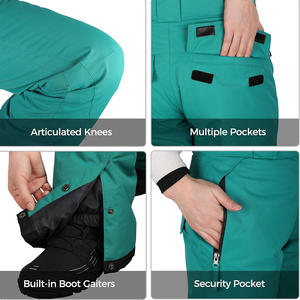 Pantalones de esquí personalizables para mujer Proveedor OEM Tela impermeable a prueba de viento Forro térmico Cremallera Logo Opciones de impresión Privado - Product Image 2