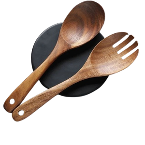 Handmade Natural Walnut Wood Eco-Friendly <b>Modern</b> Cutlery Set Fork and Spoon Dinnerware for Wedding Party Durable Kitchenware - Product Image 1