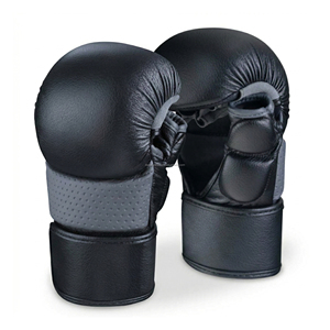 Gants de combat MMA Dwelt Gears Pro en cuir PU, demi-doigts, rembourrage renforcé, entraînement de combat, sparring, fermeture auto-agrippante, qualité supérieure - Product Image 5