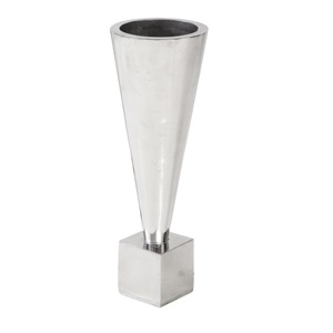 Vase de sol Art Déco en aluminium moulé à la main de qualité supérieure pour la décoration de la maison et du jardin, écologique et résistant à la rouille - Product Image 1