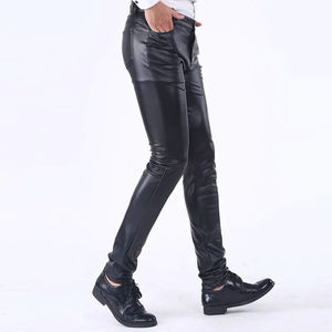 Pantalons en toile et cuir décontractés pour hommes de qualité supérieure fabriqués en usine, vente chaude, cuir véritable, style streetwear, vente en gros au Pakistan, OEM - Product Image 2