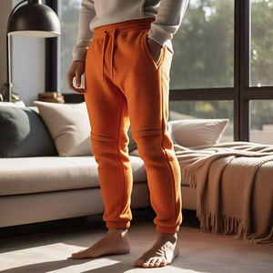 กางเกงวอร์มเอวสูงมีเชือกรูดสำหรับผู้ชายสไตล์สตรีทชุดวิ่งออกกำลังกายฟิตเนส - Product Image 2