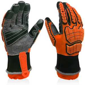 ถุงมือ TPR แบบทนต่อแรงกระแทกทางกลถุงมือนิรภัยหนังลายข้าวถุงมือกล - Product Image 2