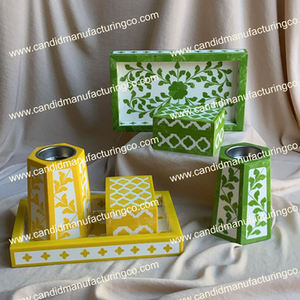 Premium Quality Aromatherapy Diffuser <b>Incense</b> Burner Bakhoor Holder Mother Pearl Mubkhar Set Bone Inlay Tray <b>Box</b> Color Bone Gift - Product Image 1