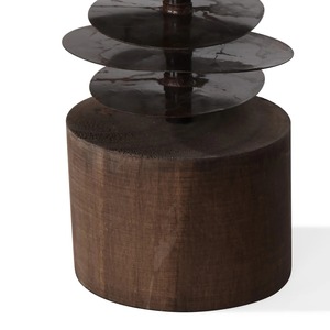 Bougeoir en bois à six colonnes, idéal pour la décoration intérieure, centre de table et éclairage festif, fabriqué à la main en Inde - Product Image 4