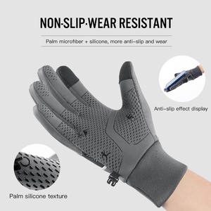 Gants de ski de sport avec logo personnalisé avec coque en cuir résistant à l'eau, tissu imperméable à pois en silicone antidérapant pour le snowboard - Product Image 3
