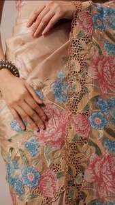 ชุดส่าหรีเนื้อเยื่อผ้าโปร่งบางสไตล์อินเดียสำหรับผู้หญิงชุดปาร์ตี้แฟนซีแบบดั้งเดิมล่าสุด - Product Image 5