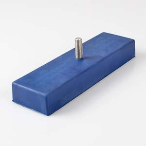 Sistema magnetico gommato 200x61x28mm con perno filettato - Product Image 1
