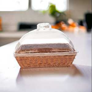 Cheap Rattan <b>Basket</b> Tray Rectangle Woven Bread Rattan Serving Tray Fruit Trays <b>Small</b> Size Storage <b>Basket</b> <b>With</b> <b>Lid</b> Plastic - Product Image 2