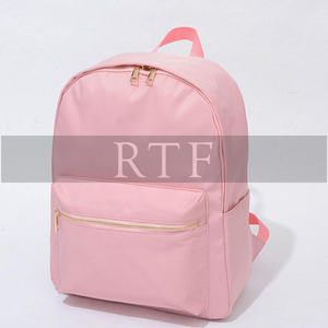 กระเป๋าเป้สะพายหลังโรงเรียนมีซิปโลหะไนลอนสีทองกันน้ำสำหรับผู้หญิงกระเป๋าเป้สะพายหลังฟักทองฮาโลวีนสำหรับเดินทางของผู้หญิง - Product Image 3