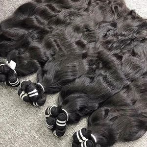 Cheveux humains super doublement étirés 100% cheveux de donneur bruts non transformés de qualité supérieure du temple indien - Product Image 4