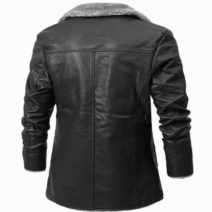 Veste d'hiver en cuir de mouton pour hommes, conçue pour une durabilité, une chaleur et une performance fiable par temps froid. - Product Image 4