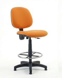 Hot Sale Eco Modern Drafting <b>Stool</b> Gas Lift Swivel Footrest Ring Fabric Upholstered ARSU Star Base Steel Hospital School Office - Product Image 4