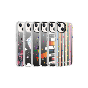 Funda Rígida para iPhone 14 Plus, Diseño de Corazón Plateado de Lujo, Aislada, con Acabado Brillante - Product Image 2