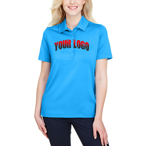 Polo de mujer hecho a medida 100% algodón personalizado DTF logotipo impreso peso pesado secado rápido color sólido streetwear señoras polo - Product Image 6