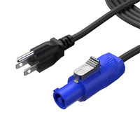 Câble d'alimentation professionnel pour éclairage de scène 1m 2m 3m 5m 10m IEC C13 Bleu Jaune Cordon PowerCon pour LED Par Moving Head