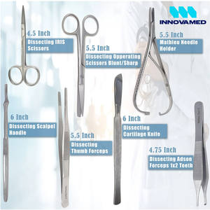 Kit de disección de laboratorio integral de 14 piezas Estuche de Transporte de instrumentos quirúrgicos de acero inoxidable Innovamed-para instructores estudiantes - Product Image 5