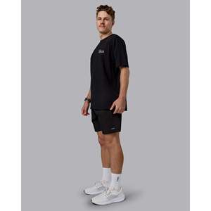 Run Love FLXCotton Oversized Tee-Black Reflective Solid - Product Image 5