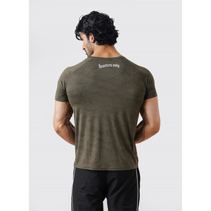 เสื้อยืดสำหรับผู้ชายเสื้อยืดผ้าฝ้ายออร์แกนิก250gsm กีฬายิมสั่งทำได้ - Product Image 2