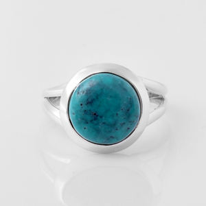 แหวนพลอยเทอร์ควอยซ์เงินสเตอร์ลิง925แฟชั่นใหม่ทำด้วยมือเครื่องประดับเงินแฟนซีแหวนเวอร์มีิลผู้จัดจำหน่ายและส่งออก - Product Image 2