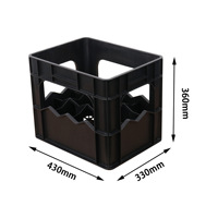 Caisse à bière en plastique HDPE recyclable, maille plastique, vert, noir, bleu, 12, 15, 24 bouteilles, logo couleur personnalisable, vente en gros, bonne qualité